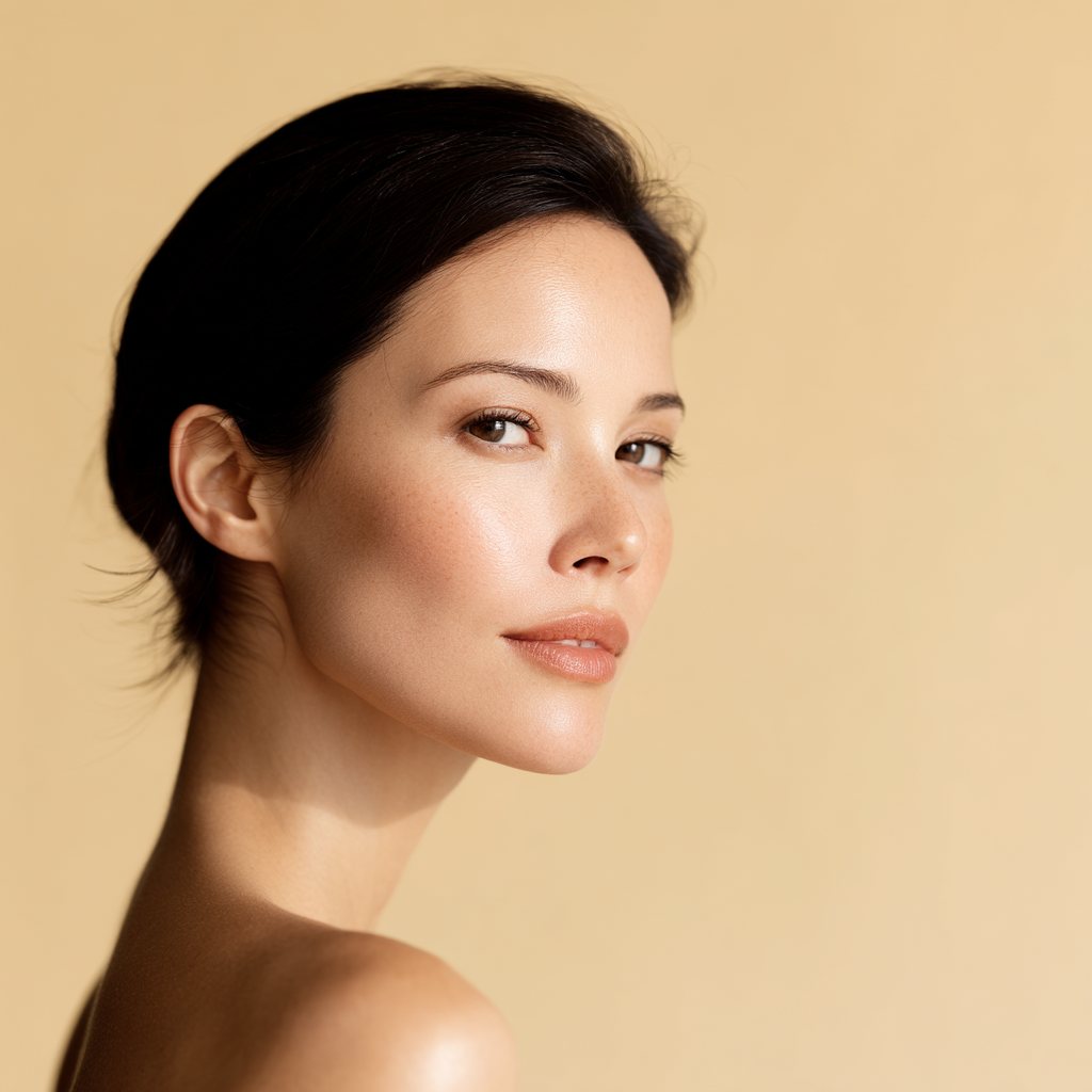 Firm, remodeled skin along the jawline after Morpheus8 treatment